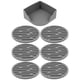 thumbnail image 1 of 1 juego de posavasos de silicona flexible y gruesa, resistentes al calor, redondos para tazas de té, 1 of 7