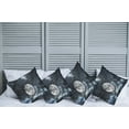 thumbnail image 2 of Ambesonne Winter Throw Pillow Cover 4 Pack, Moon at Night in Forest, 16", Black and Blue, 2 of 7