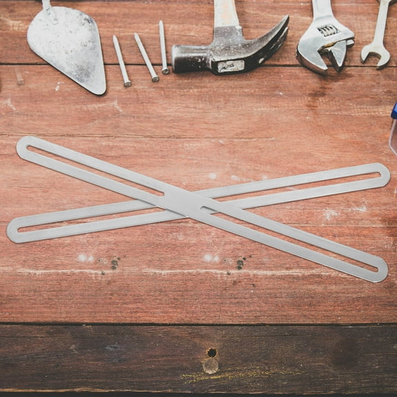 Masteelf 2pcs Adjustable Bracket for Fence Mailbox or Gate Stainless Steel Mending Plate for Stable Installation Flat Support