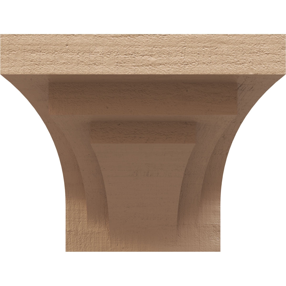 7"W x 14"D x 7"H Wide Rockford Rough Cedar Woodgrain TimberThane Corbel, Primed Tan