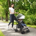 thumbnail image 2 of Jeep PowerGlyde Stroller by Delta Children Lightweight Travel Stroller with Smoothest Ride & Compact Fold, 3-Position Recline, Extra Large Storage Basket, Olive Green, 2 of 5