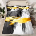 thumbnail image 2 of Homewish Vintage Aesthetic 4pcs Bed Sheets for Teens Boys Girls,Abstract Artwork King Sheets,Black Golden Grey Super Cozy Sheet Set,Luxury Bedroom Decor, 2 of 7