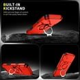 thumbnail image 2 of Magnetic for iPhone 17 Pro Case [Compatible with MagSafe] [360° Rotatable Ring Holder Kickstand] [Military Grade Protection] Shockproof Slim Phone Case for iPhone 17 Pro,Red, 2 of 6