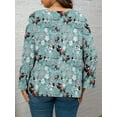 thumbnail image 2 of CLOOCL Animal Cat Pattern Printed Oversized Shirt Female V-Neck Long Sleeve Casual Women Plus Size Blouses Tops, 2 of 8