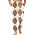 thumbnail image 2 of Men's Christmas Pajama Pants Plaid Drawstring Jogger Xmas Loungewear Elastic High Waist Comfortable Casual Xmas Sleep Pants, S, 2 of 7