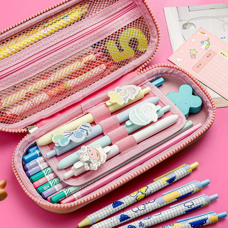 LOLEDE Colored Art Pencil Cases Kawaii School Supplies Paint Brush Pen Box  Cute Pencil Bag Student Stationery Estuches Escolares