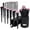 18Pcs Fuchsia Black+Holder, variant on 18 count Pro Deluxe Fuchsia Black Makeup Brushes set with Travel Make up Brush Holder case Foundation concealer contour Blush eyeshadow make up brush set