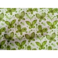 thumbnail image 4 of oneOone Coton Tissu Vert Clair Insecte & Floral Plume Robe Tissu Tissu Imprimé par la Cour 56 Pouces de Large, 4 of 4