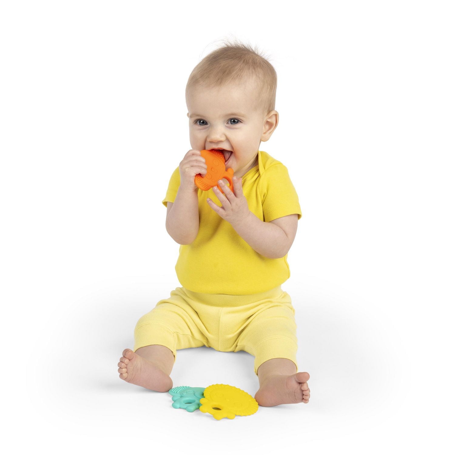 Bright Starts Gummy Buddies 3-pack Textured Teethers, 3 months+
