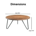 thumbnail image 3 of Serta Bryant 40" Round Coffee Table in Aged Pine, 3 of 6