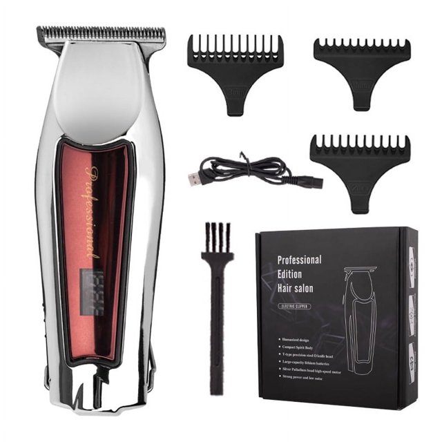 Maquinilla eléctrica para cortar el pelo con carga USB, cabezal de aceite, cortadora de pelo con pantalla digital, cortadora eléctrica