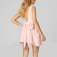 thumbnail image 3 of Summer Sun Dresses for Womens 2026 Plus Size Fashion Casual With Pockets Solid Color V-Neck Mini Dresses, 3 of 7