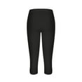 thumbnail image 6 of Lenpel Capri Leggings for Women Soft Comfy High Waisted No See Through Skinny Workout Yoga Capris Running Cropped Pants, 6 of 6