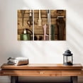 thumbnail image 2 of Elephant Stock Barber Hairdressing Tools Wall Art - Horizontal Multi Panel Canvas - Living Room Wall Decor - Fashion And Beauty Multi Panel - Brown And Green Decor - 23" x 14", 2 of 4