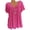 H1-Hot Pink, variant on Women Plus Size Tops Short Sleeve V-Neck Print Pullover Blouses