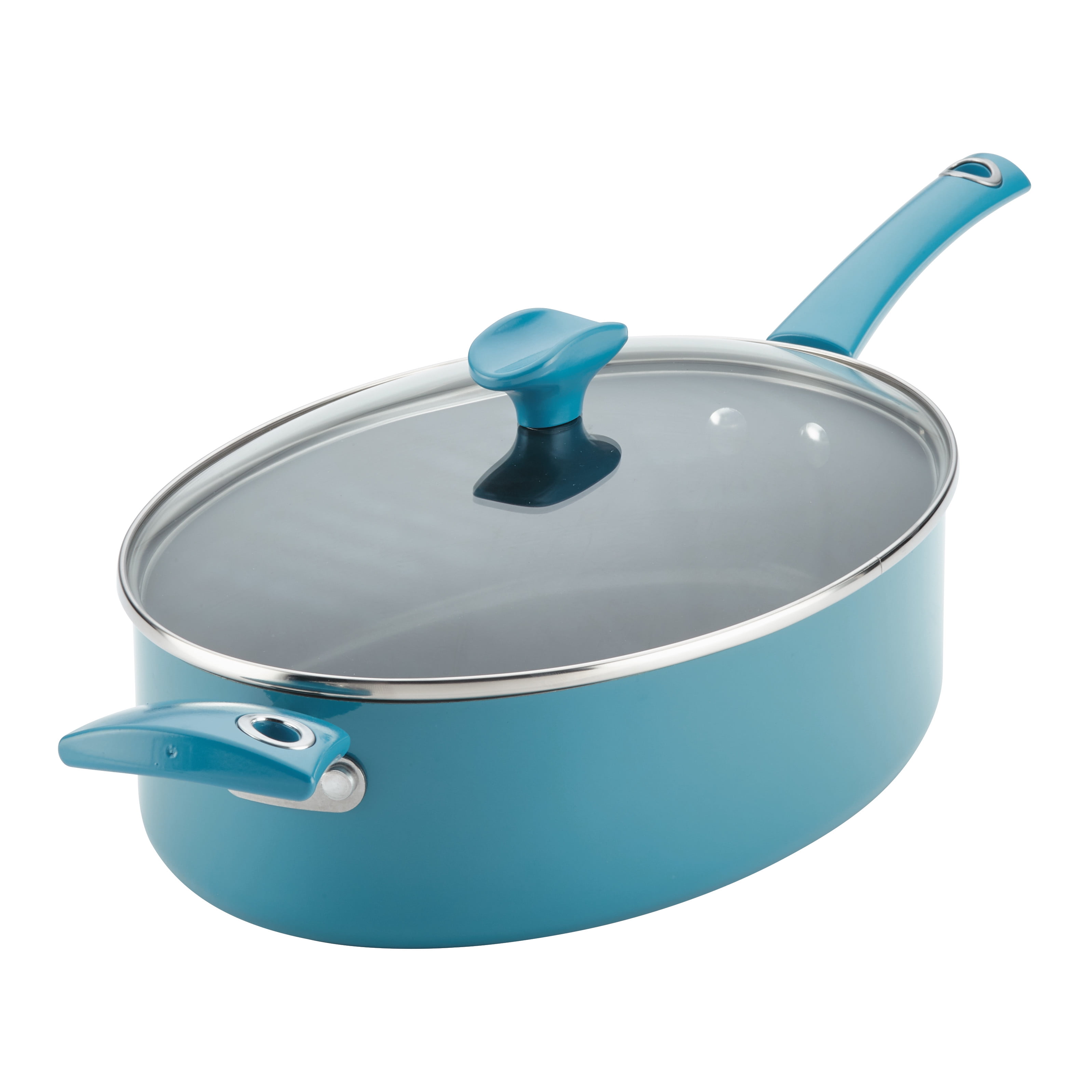 Renewed Rachael Ray HardAnodized Nonstick 5Quart Covered Oval Sauté