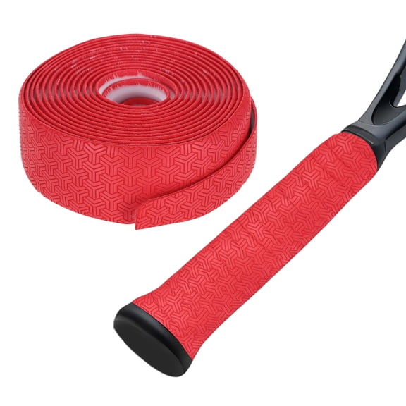 Uxcell 1Pcs Tennis Racket Grip Tape Anti-slip Overgrip Stretchy 6.65ft Red Absorbent Badminton for Pickleball Fishing Rod
