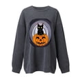 thumbnail image 4 of Blusa de manga larga suelta con estampado de moda para mujer, blusas informales con cuello redondo, sudaderas con capucha Fridja fjkfkj2500, 4 of 5