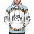 thumbnail image 5 of Bingfone World Travel Men'S Drawstring Hoodie Long Sleeve Pocket Sweatshirts-Medium, 5 of 9