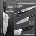 thumbnail image 3 of Cuchillo de cocina Funistree de acero inoxidable alemán con alto contenido de carbono de 20 cm, 3 of 7