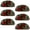 Multicolored 2, variant on PhooArto 6 Pcs Cup Drawer Pulls, Rainbow Wooden Board Footprints Shell Shape Handles Cabinet Knobs for Dresser Cupboard Closet Wardrobe with Screws