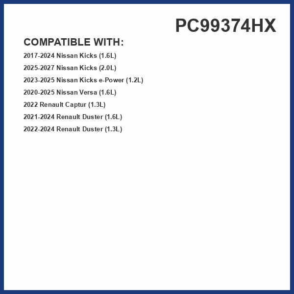 PUREFLOW PC99374HX HEPA Cabin Air Filter | Fits 2020-2025 Nissan Versa 1.6L; 2017-2024 Kicks 1.6L; 2025-2027 Kicks 2.0L; 2025 Kicks Play 1.6L; 2021-2024 Renault Duster 1.6L