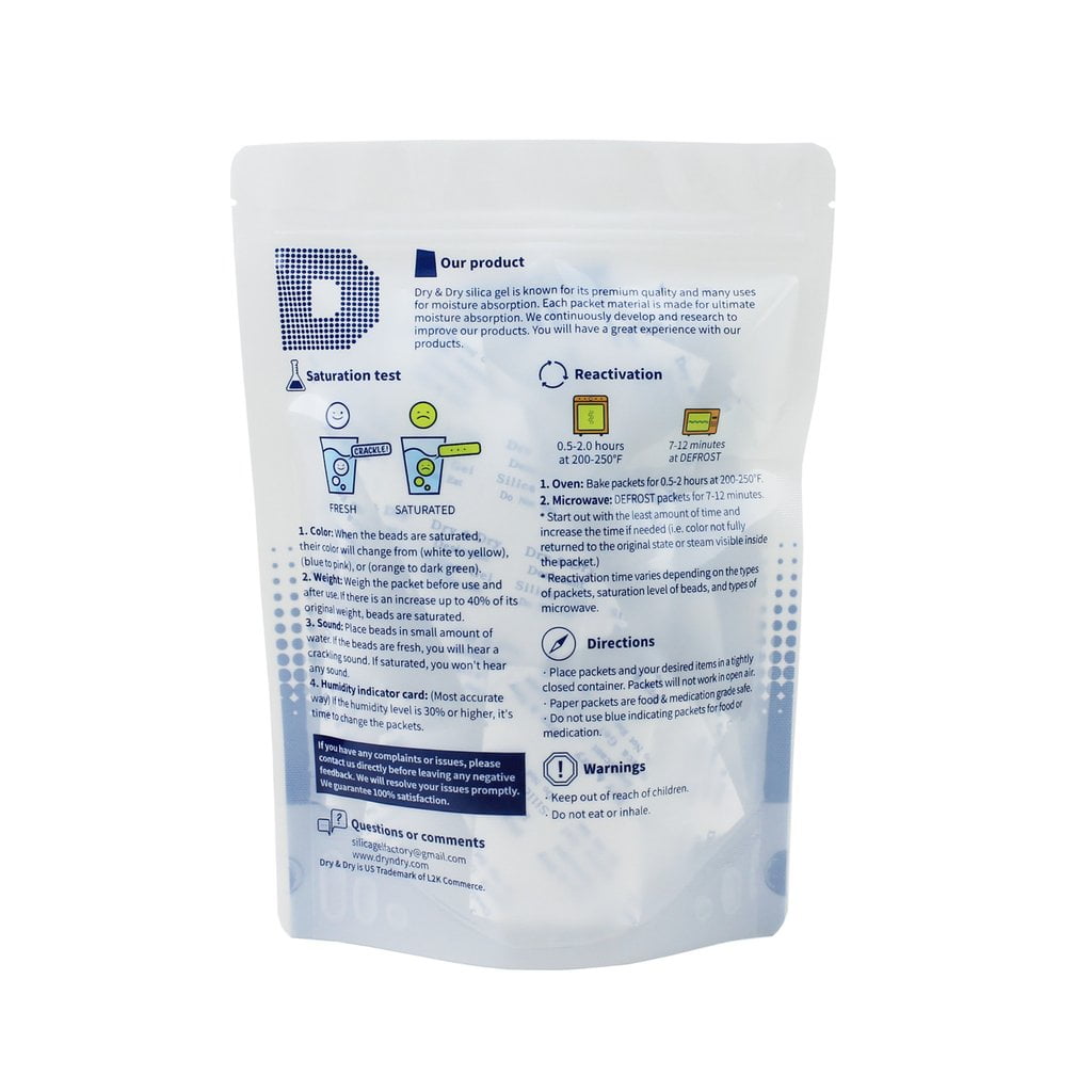 20-56 Gram Silica Gel Packs Meets FDA Food Packaging!