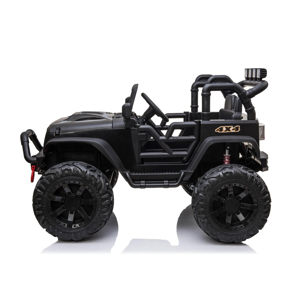 24V JEEP Double Drive Children Ride- on Car With 200W*2 12V9AH*2 Battery,Parent Remote Control ,Electron assisted steering wheel Foot Pedal Led lights,music board with USB/bluetooth/MP3/music/ volum
