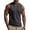 Dark Gray-tanks, variant on Men Collar Tank Tops - Ribbed V Neck Drawstring Stretch Trendy Undershirts Workout Muscle Gym Fitness Tee