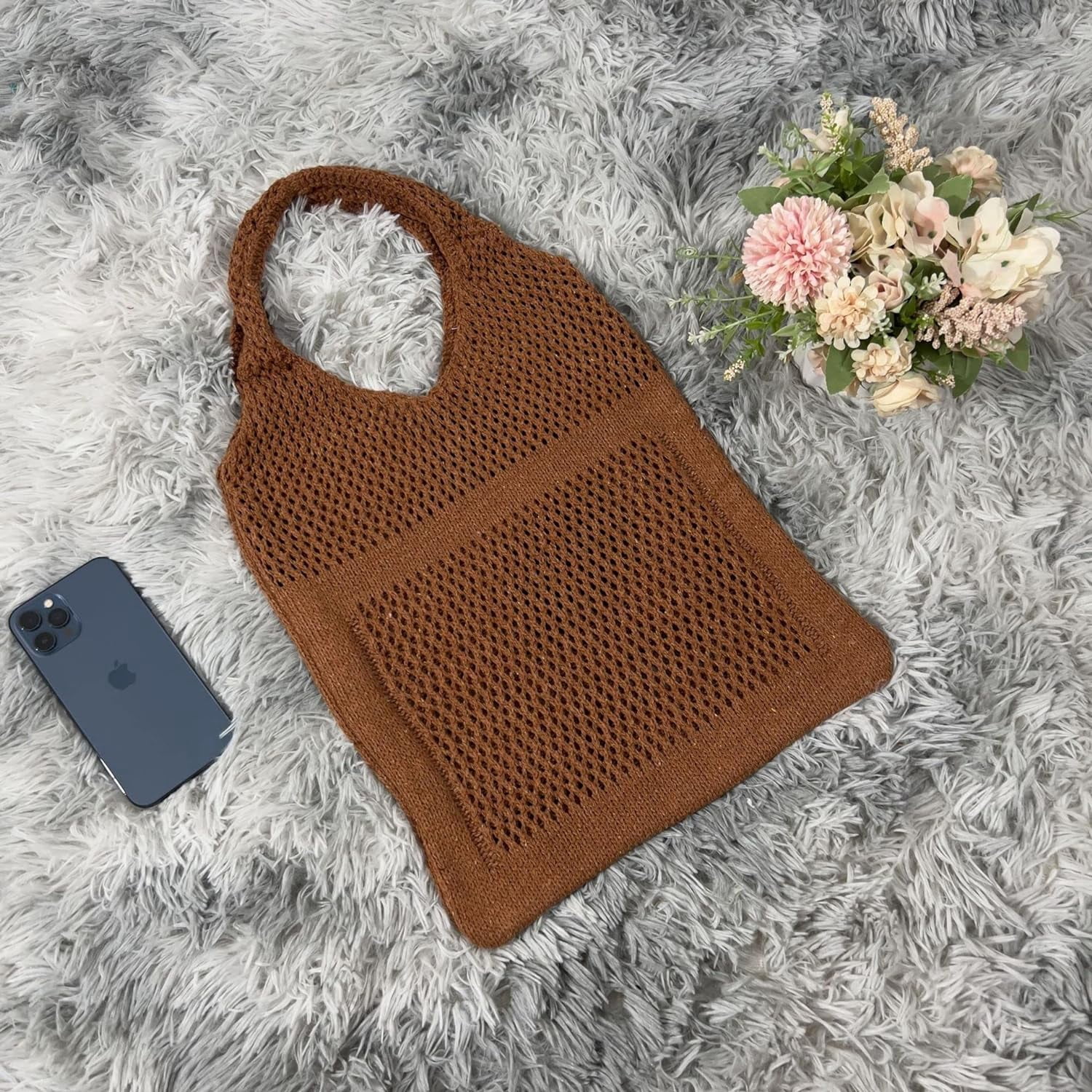 Kukuzhu Fairy Tote Bag Aesthetic Tote Bag Y2k Bag Tote Bag Aesthetic Y2k Crochet Tote Bag Aesthetic