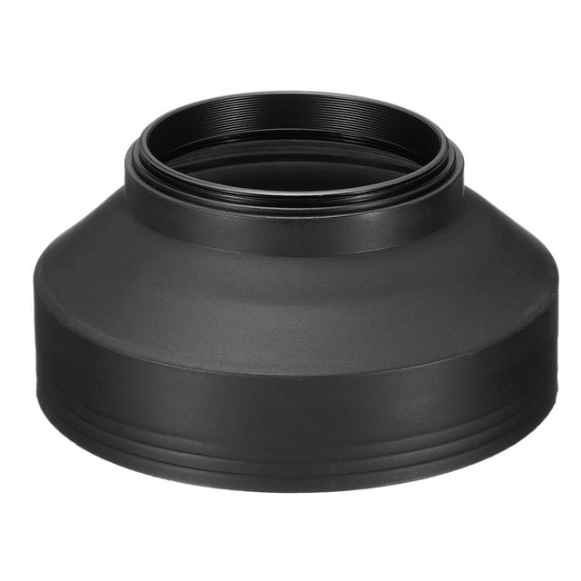 Capucha de lente de cámara Uxcell de 55mm, protector de lente de caucho colapsable, negro