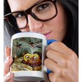thumbnail image 2 of 3drose, Magically Jack O Lantern on Cake with Witches and Devils (textured), 11oz Two-tone Blue Mug, 2 of 6