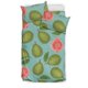 thumbnail image 1 of Juego de cama con fondo verde y estampado de guayaba, 1 of 5