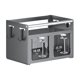 thumbnail image 2 of Organizador de Especias de Pared de Acero Inoxidable, Estante para Condimentos de Cocina, Negro, 39.5x13.5x13cm, Incluye Múltiples Frascos para Especias, 2 of 6