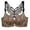 Gold, variant on Women Leopard Full Coverage Bras Seamless Lift Shapewear Wireless Front Snaps Bras Trendy Butterfly Back High Support Deep Cup Underwear Brassiere