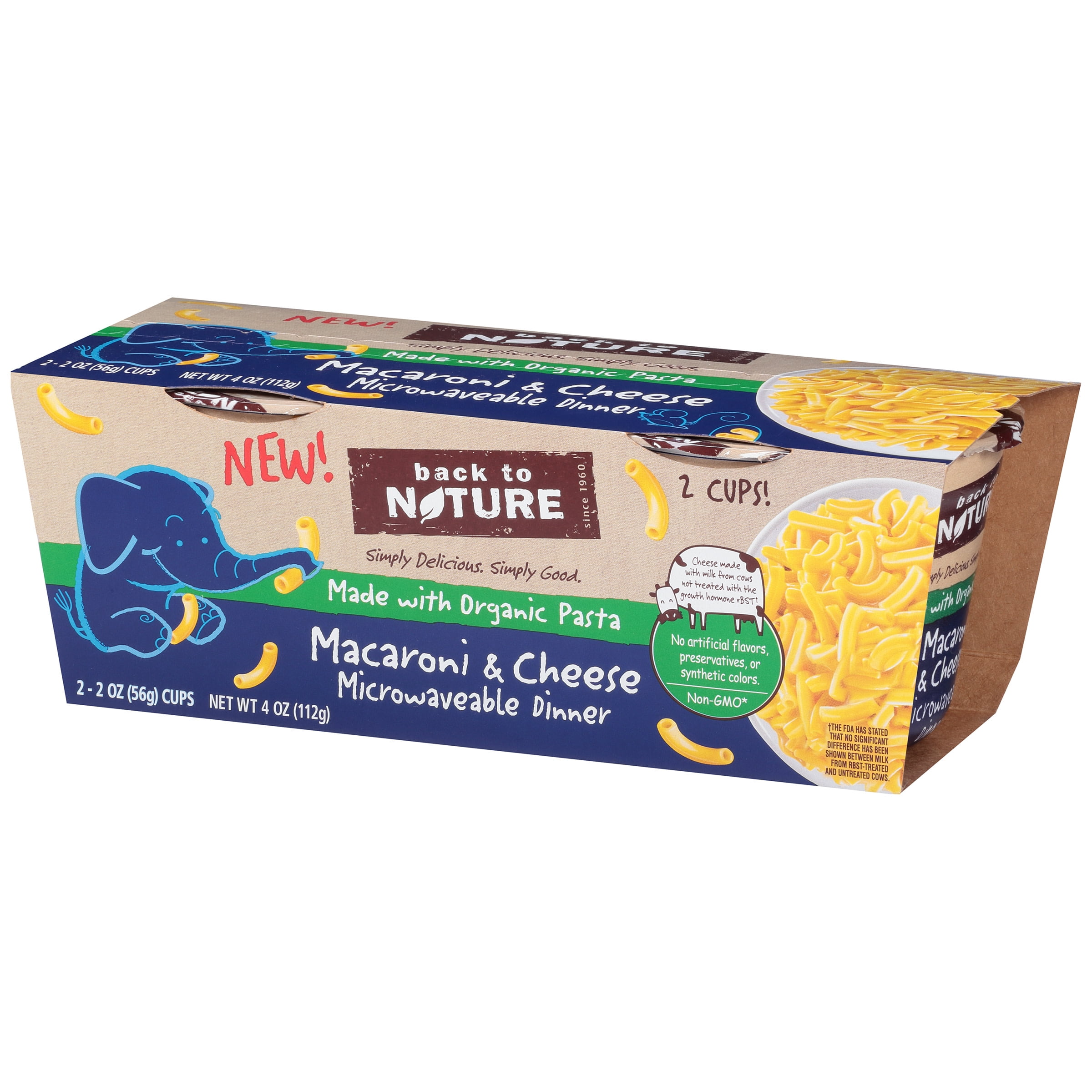 Back To Nature Microwaveable Macaroni Cheese Dinner 2 2 Oz Cups Walmart Com Walmart Com