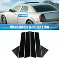 thumbnail image 2 of Unique Bargains 1 Set Car Door Window B Pillar Cover for Chrysler 300/300C 2005-2010 Gloss Black, 2 of 6