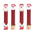 thumbnail image 4 of FESTFENDS Refrigerator Christmas Handle Covers Linen Red for Kitchen Appliances Handles 11.8*5.5in, 4 of 8
