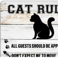 thumbnail image 2 of Funny Cat Rules Metal Tin Sign Wall Decor Rustic Farmhouse Cat Signs with Sayings for Home Decor Gifts 8 x 12 inch for Dog Lovers, 2 of 4
