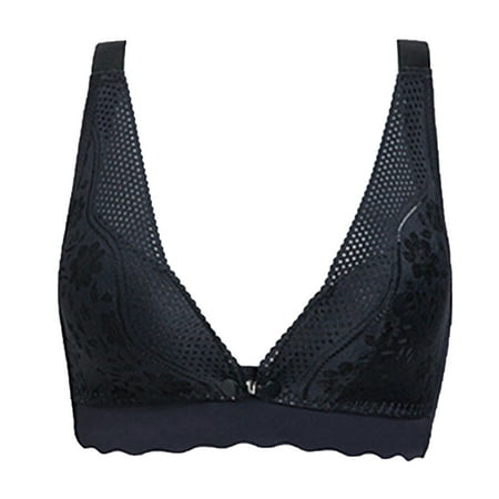 

Dadaria Maternity Bras for Breastfeeding Maternity Pregnancy Seamless Breastfeding Breathable No Underwire Bras Black 75 Women