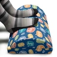 thumbnail image 3 of Hello Foot Rest, Continuous Hi and Hey Typographic Elements in Colorful Speech Bubbles, Non-Slip Backing Adjustable Ergonomic Memory Foam Leg Support for Office, Sea Blue and Multicolor, by Ambesonne, 3 of 5