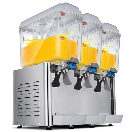 Steel Drinks Bucket BestEquip Cold Beverage Dispenser 14.25 Gallon 380W Juice Beverage Dispenser Stainless Steel Fruit Juice Beverage Ice Tea Drink Dispenser ()