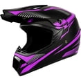 thumbnail image 4 of Casco integral de motocross Yesmotor para jóvenes y niños, color morado DOT, 4 of 6