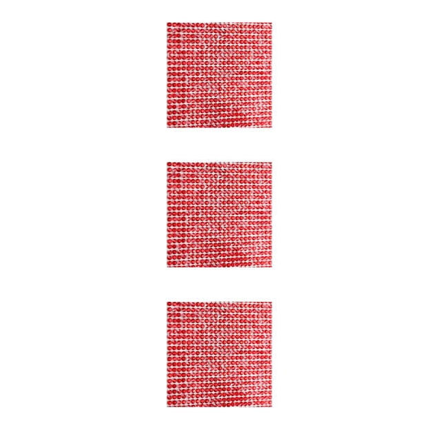 Cinta de diamantes de imitación Yuarrent decoración rojo brillante 3Conjunto