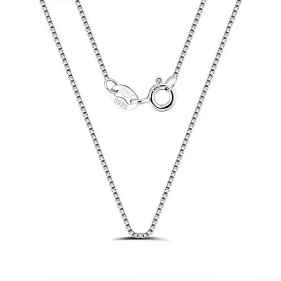 GKNET 925 Sterling Silver Italian Box Chain Necklace 1mm 20 in For Women Men Unisex