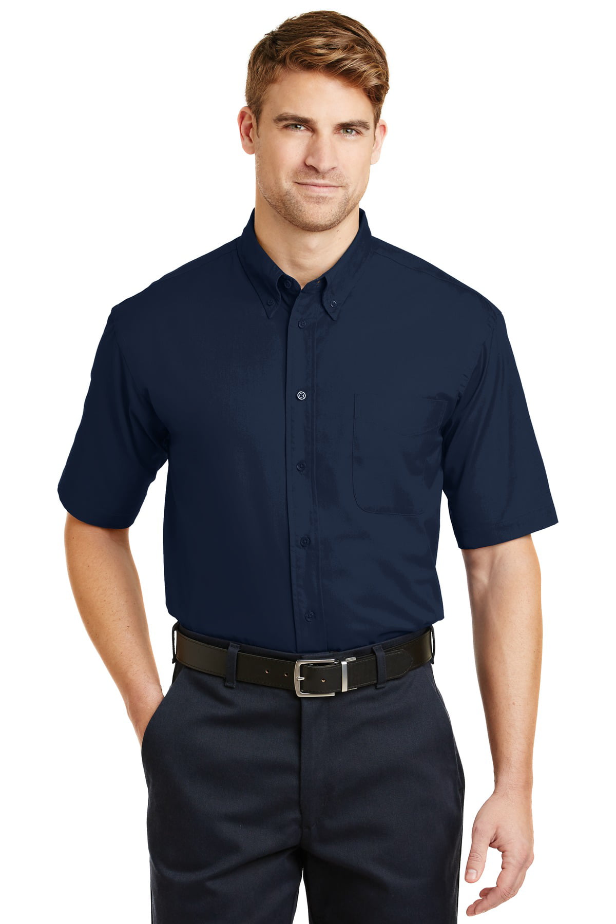 Short Sleeve SuperPro Twill Shirt - Walmart.com