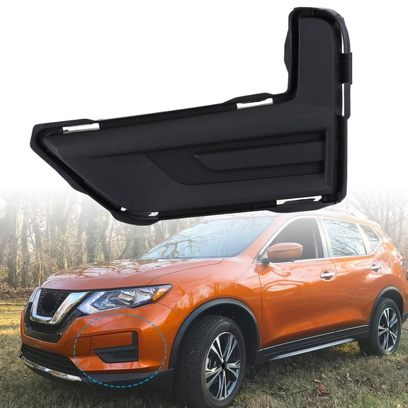 Zcargel Fog Light Cover Driver Left Side LH Hand, Compatible for Nissan Rogue 2017-2020, OEM Part 622576FL0A, Front Left Fog Lamp Cover Replacement