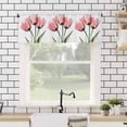 thumbnail image 4 of Pink Tulips Valances for Windows Countryside Flower Rod Pocket Curtain Valance Window Treatment Short Curtains for Kitchen Living Room, 42"x18", 4 of 5