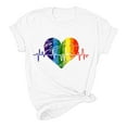 thumbnail image 5 of Dovford T Shirts Women Rainbows Heart Graphic Tees Shirts LGBT Shirts Casual Short Sleeve Tops, 5 of 6