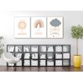 thumbnail image 3 of Nursery Canvas Wall Art 3 Pieces Framed Boho Sun Rainbow Cloud Painting Poster You Are My Sunshine Artwork Prints Decor for Baby Girls Bathroom Bedroom Living Kids Room Wall Hanging 12"x16", 3 of 4